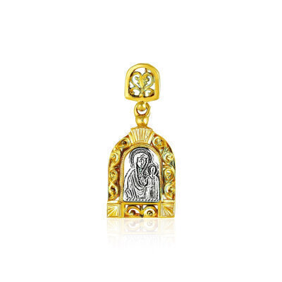 картинка Образ из желтого золота "Божия Матерь Казанская" (31701) 